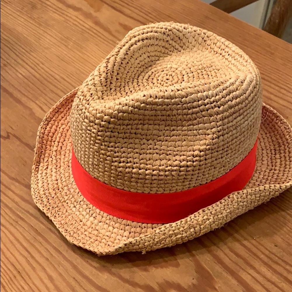 Hatattack hat with bright orange sash